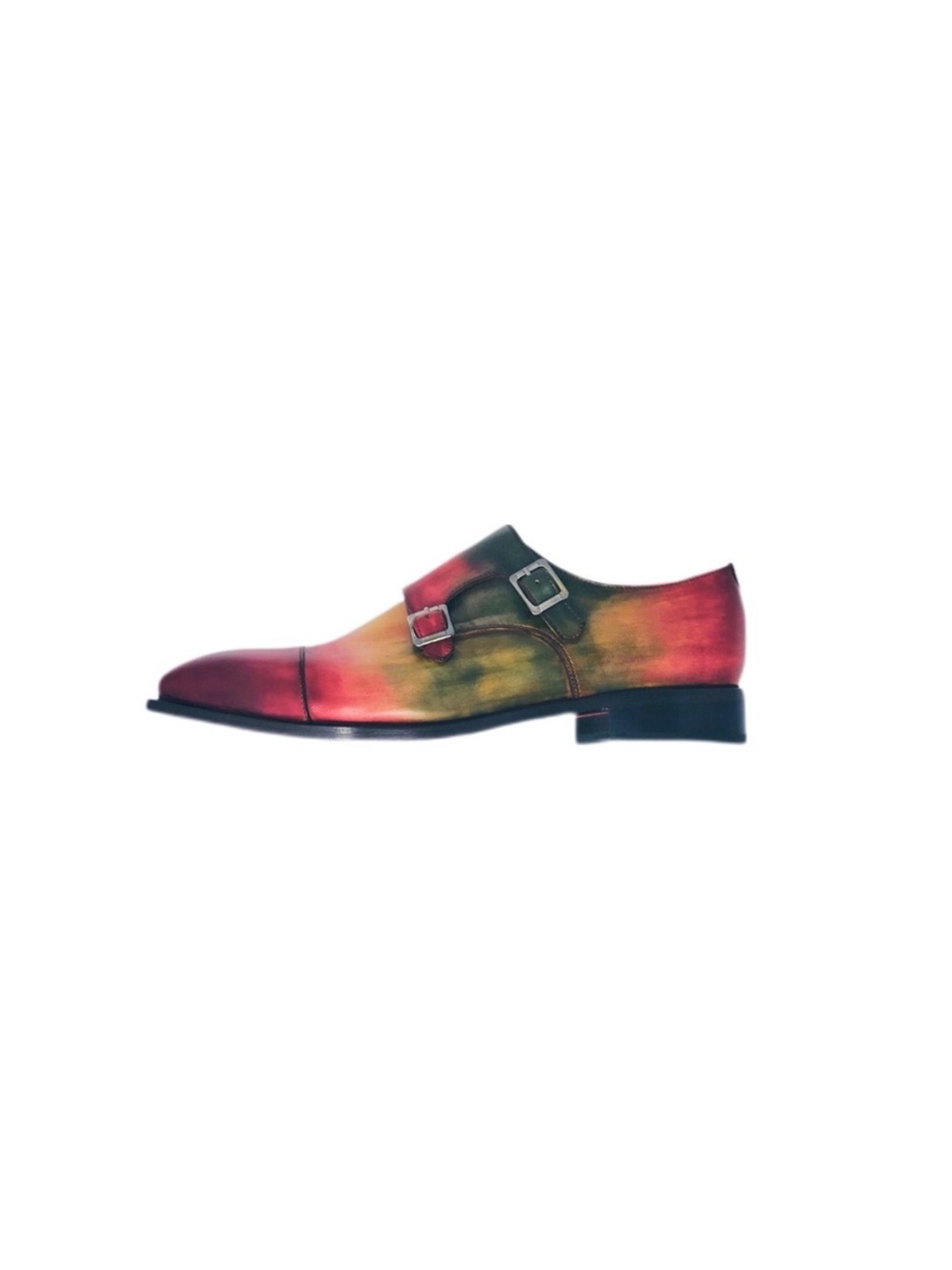 Men's Double Monk Strap Dress Shoe in Multicolor